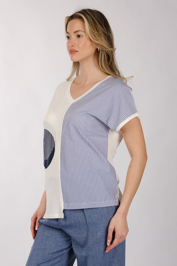Daıdo Minimalist V Yaka Kısa Kol Kadın T-Shirt - Günlük Şıklık