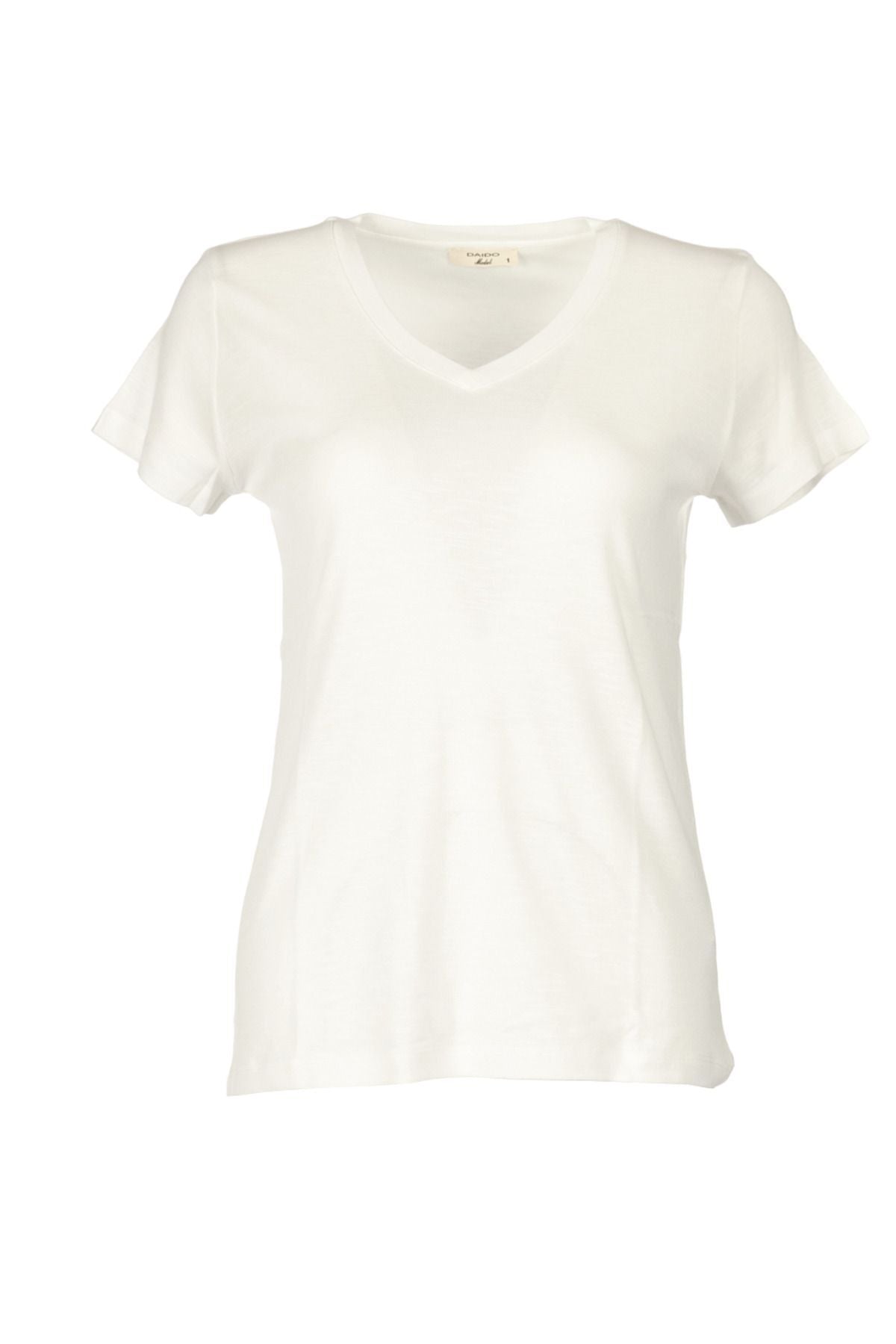 Daıdo Oversize V Yaka Kısa Kol Kadın T-Shirt - Rahat ve Şık Günlük Kombin Translation missing: tr.content.product_image_secondary