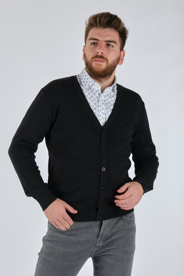 De Blasıo Minimalist V Yaka Erkek Hırka - Oversized & Şık