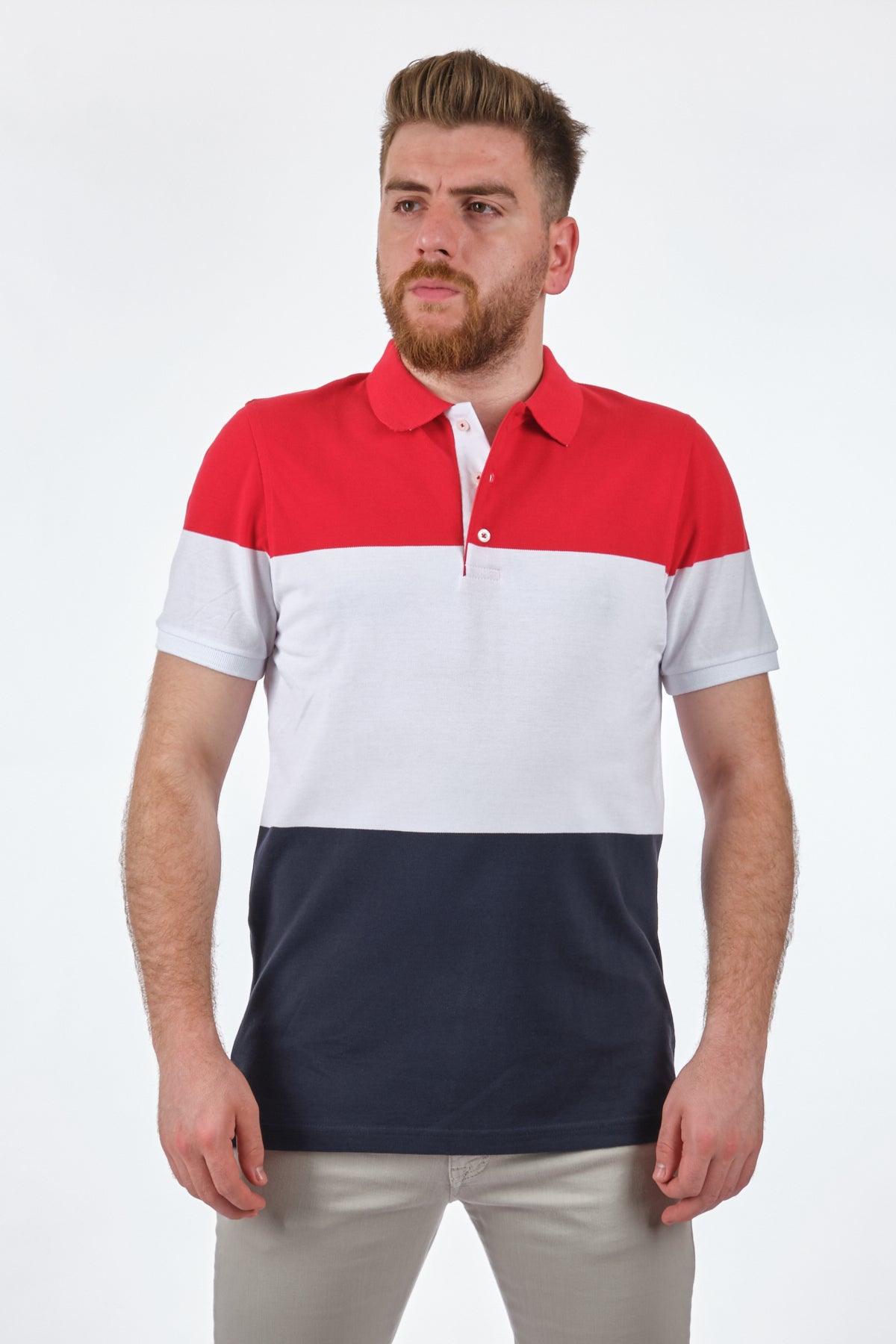 Desen Erkek Minimalist Polo Yaka Kısa Kol T-Shirt - Günlük Şıklık Translation missing: tr.content.product_image_secondary