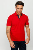 Desen Erkek Polo Yaka Kısa Kol T-Shirt - Minimalist & Rahat