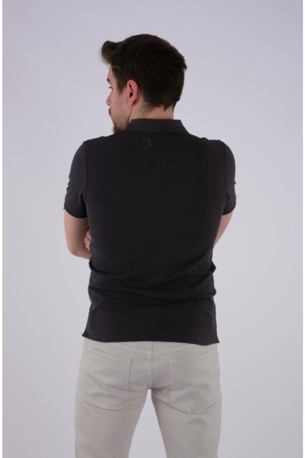 Desen Erkek Polo Yaka Kısa Kol T-Shirt - Minimalist ve Şık