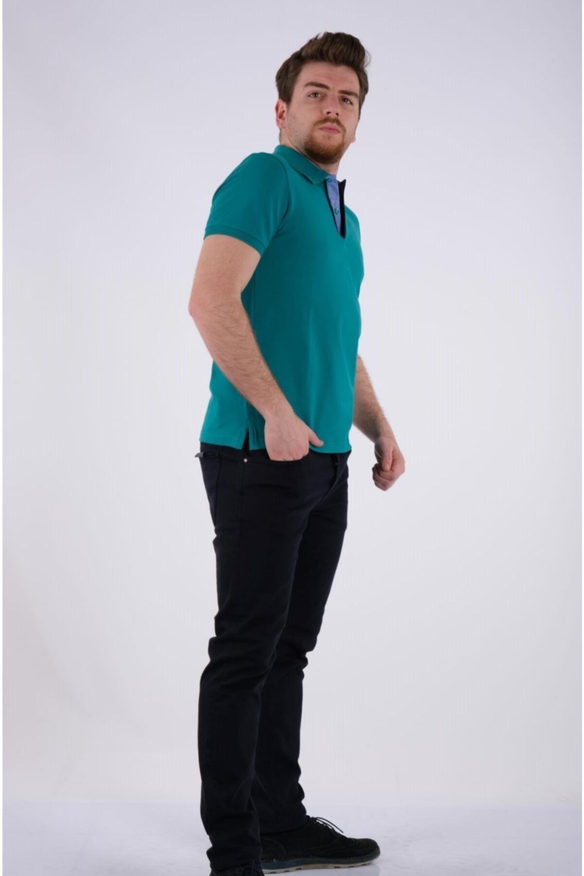 Desen Erkek Minimalist Polo Yaka Kısa Kol T-Shirt - Rahat ve Şık