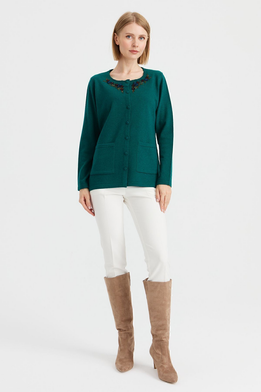 Desen Kadın Oversize Nakışlı Minimalist Ceket - Yeni Sezon