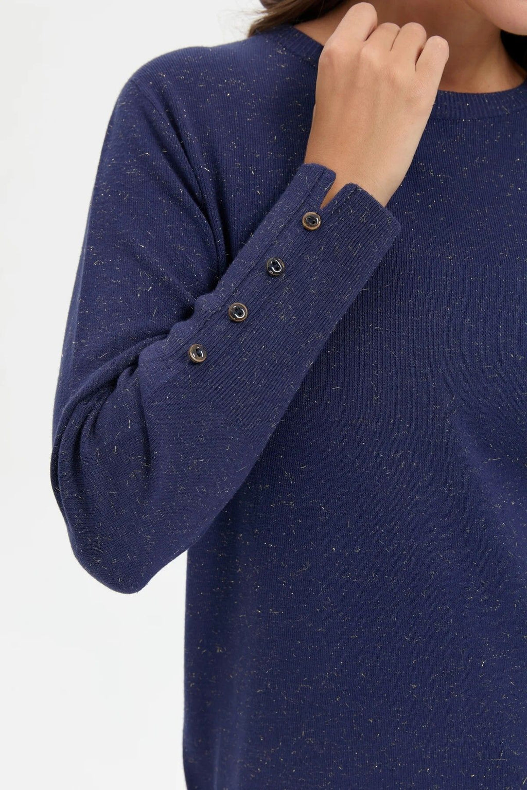 Desen Oversize Uzun Kol Minimalist Kadın Kazak - Günlük Şıklık