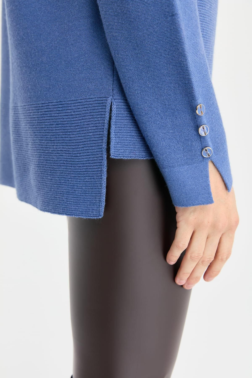 Desen Kadın Oversize Kazak - Minimalist, Uzun Kol, Yuvarlak Yaka
