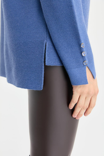Desen Kadın Oversize Kazak - Minimalist, Uzun Kol, Yuvarlak Yaka