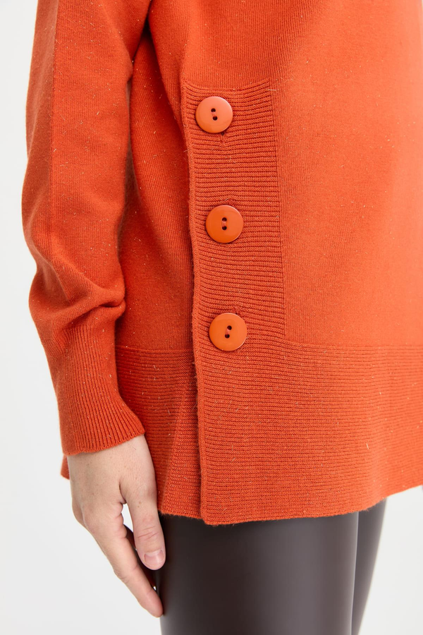 Desen Kadın Oversize Boğazlı Uzun Kol Kazak - Minimalist Stil
