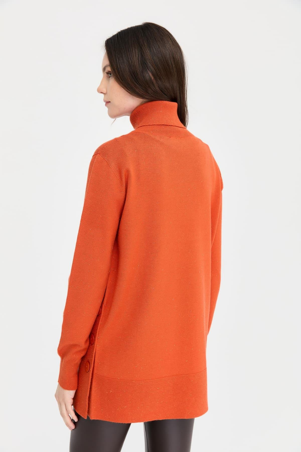 Desen Kadın Oversize Boğazlı Uzun Kol Kazak - Minimalist Stil