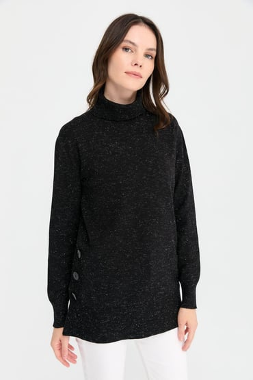 Desen Kadın Oversize Boğazlı Uzun Kol Kazak - Minimalist Stil Ana görsel