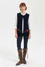 Desen Midi Boy Kadın Yelek - Vintage Nakışlı Püsküllü