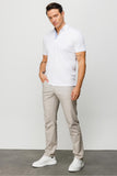 Desen Minimalist Polo Yaka Erkek T-Shirt - Kısa Kol - Rahat
