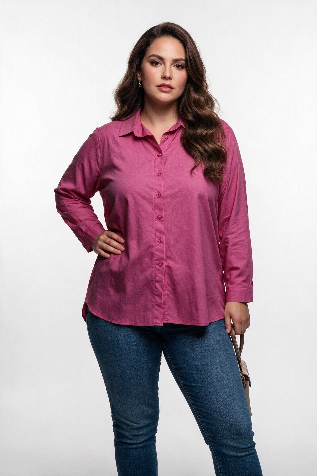 Desen Oversize Kadın Gömlek - Minimalist & Şık Günlük Gömlek İkincil görsel