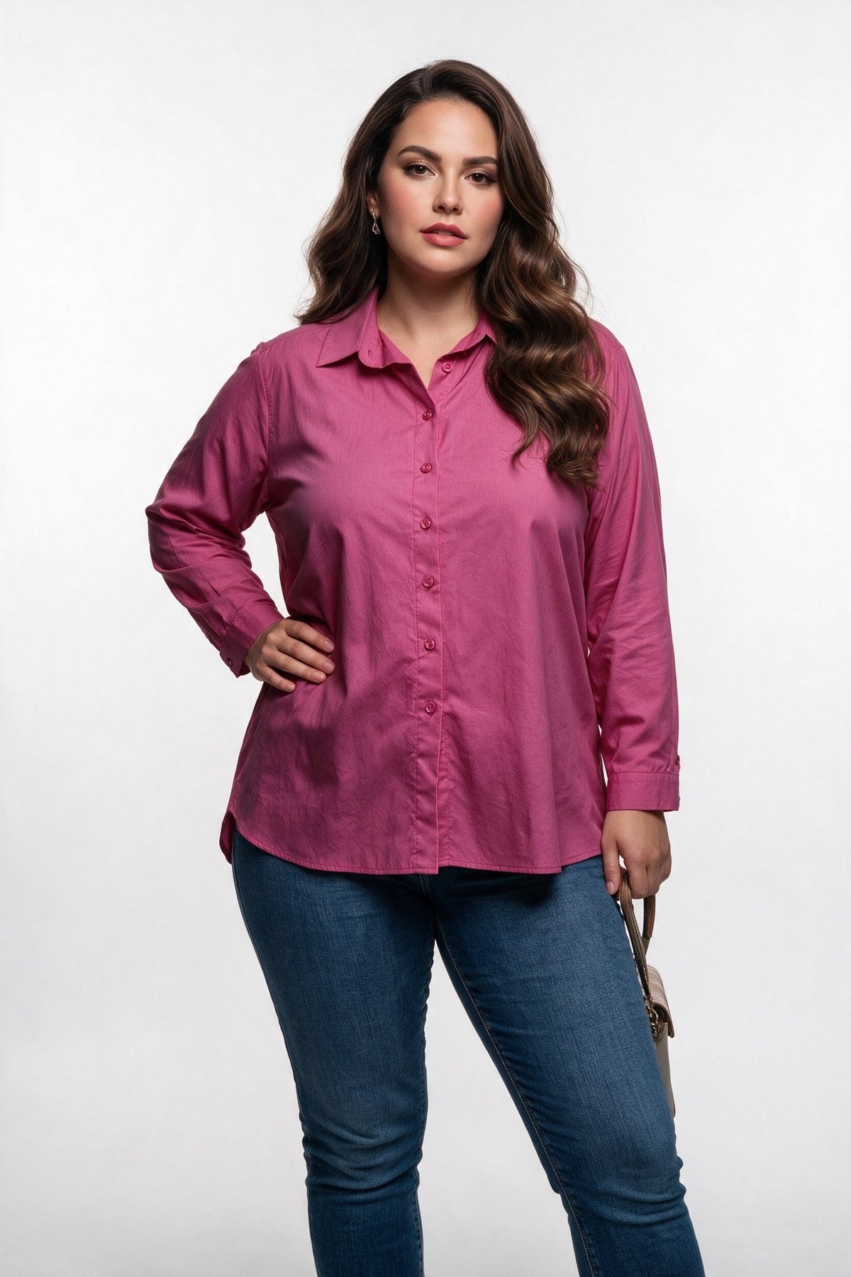 Desen Oversize Kadın Gömlek - Minimalist & Şık Günlük Gömlek Ana görsel
