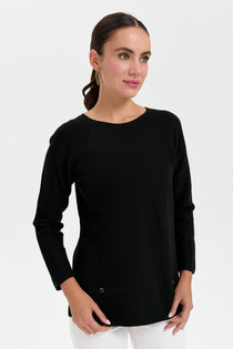Desen Oversize Uzun Kol Kadın Kazak - Minimalist Stil