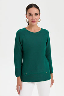 Desen Oversize Uzun Kol Kadın Kazak - Minimalist Stil