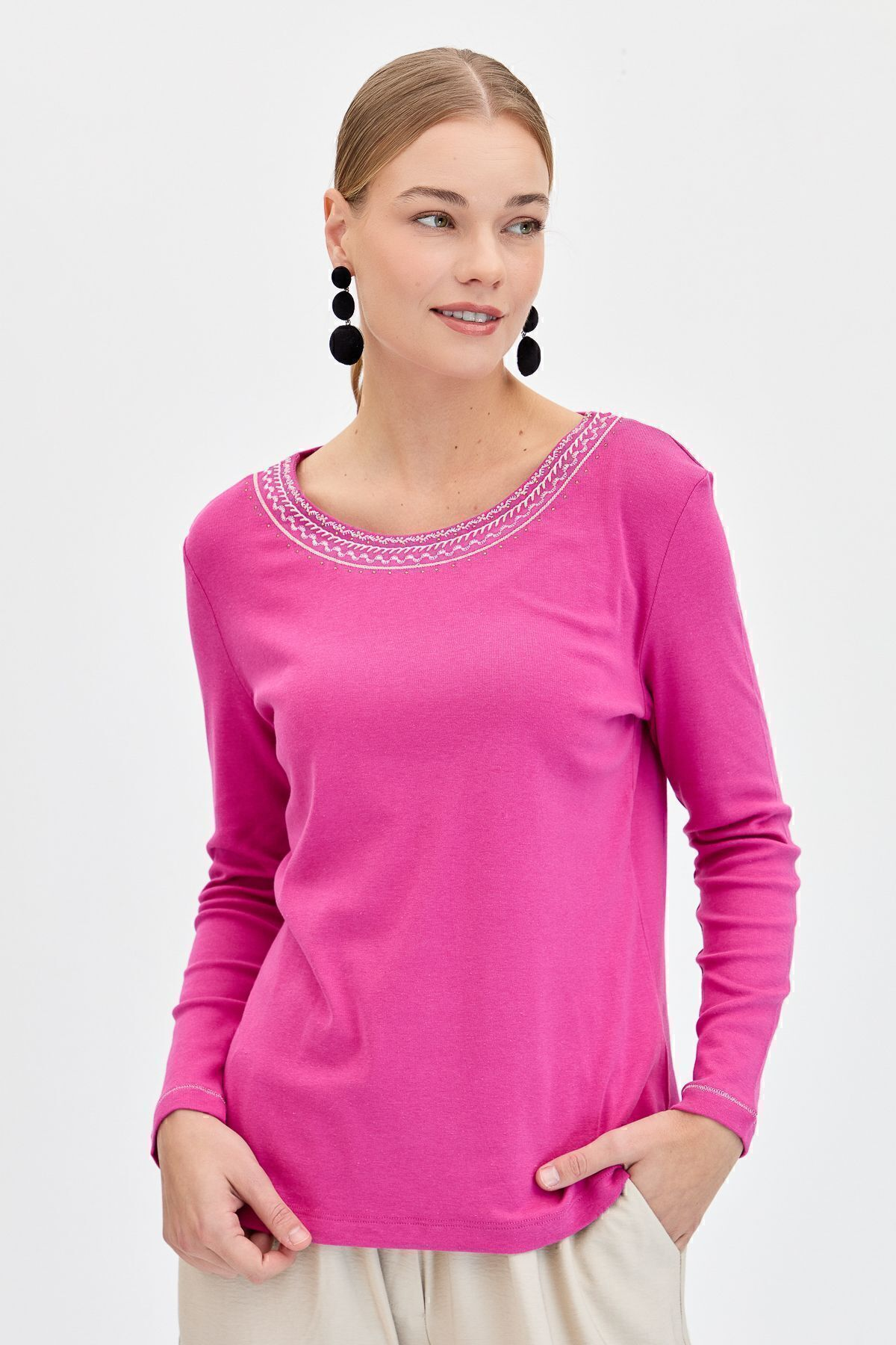 DESEN TRİKO Kadın T-Shirt DSN24010 Translation missing: tr.content.product_image_secondary
