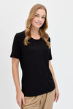 DESEN TRİKO Oversize Minimalist Yuvarlak Yaka Kadın T-Shirt - Kısa Kol