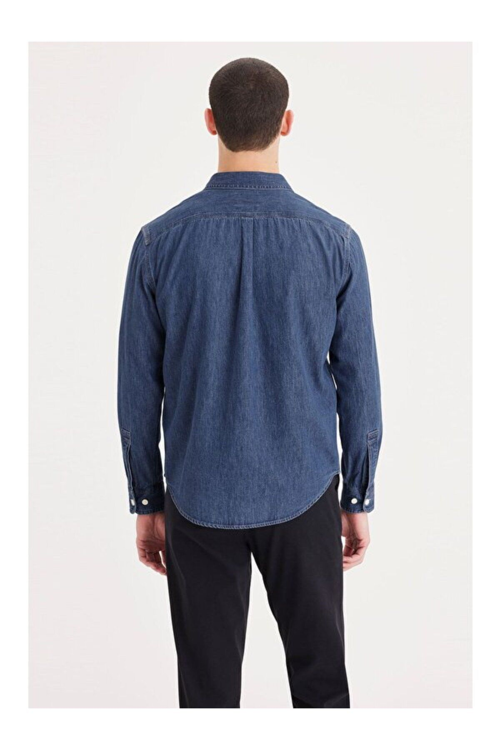 Dockers Minimalist Erkek Denim Gömlek - Uzun Kol Günlük
