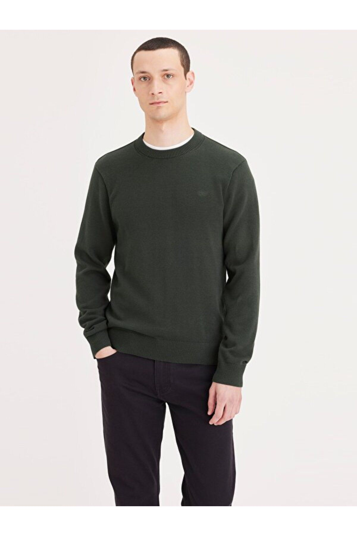 Dockers Erkek Minimalist Sweatshirt - Günlük & Şık, Uzun Kol, Yuvarlak Yaka Ana görsel