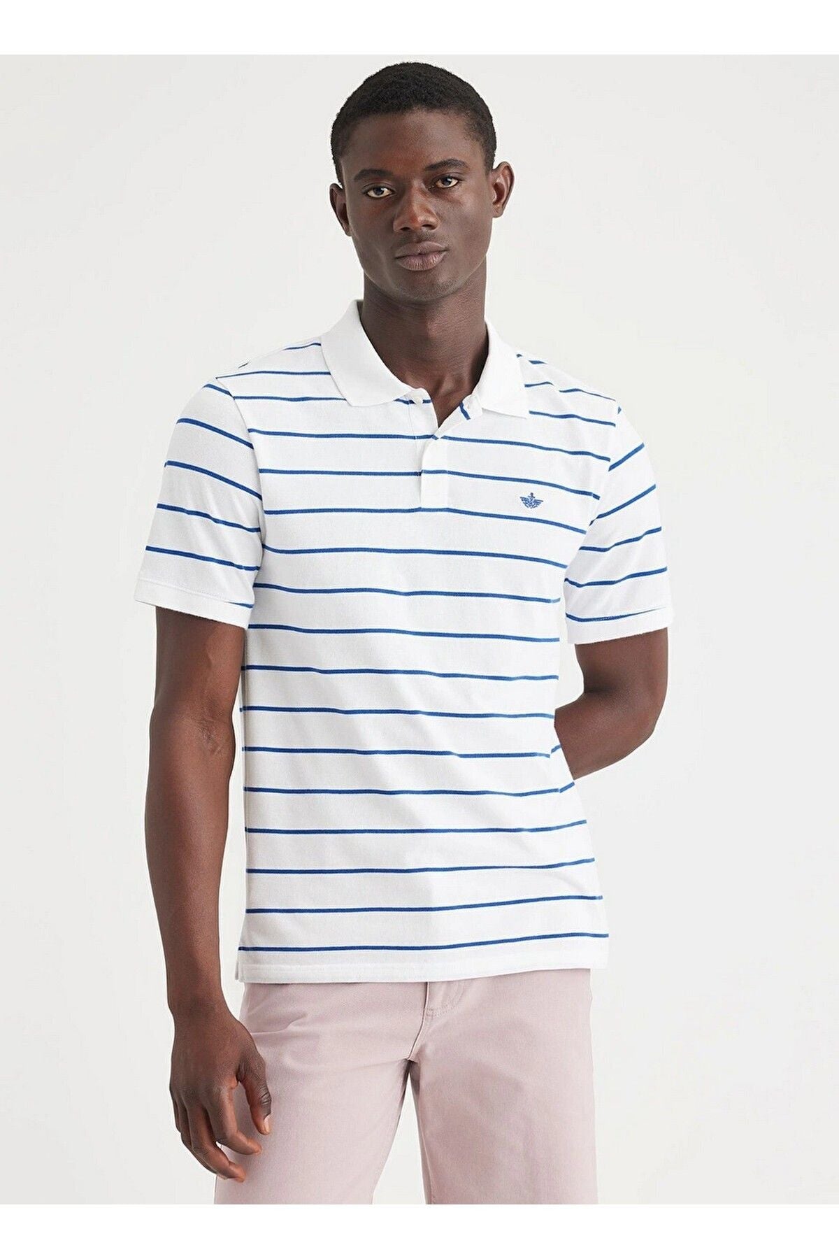 Dockers Minimalist Çizgili Polo Yaka Erkek T-Shirt - Kısa Kol - Günlük Translation missing: tr.content.product_image_main