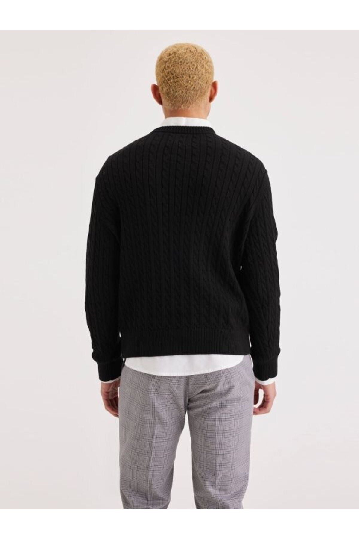 Dockers Minimalist Örgü Detaylı Erkek Uzun Kol Sweatshirt Translation missing: tr.content.product_image_secondary