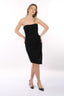 DORİDORCA Straplez Drape Krep Kumaş Mini Abiye Elbise 2246011