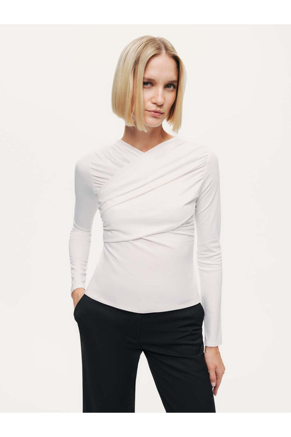 Drape Detaylı Bluz Nocturne