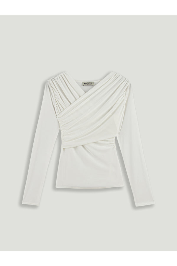 Drape Detaylı Bluz Nocturne