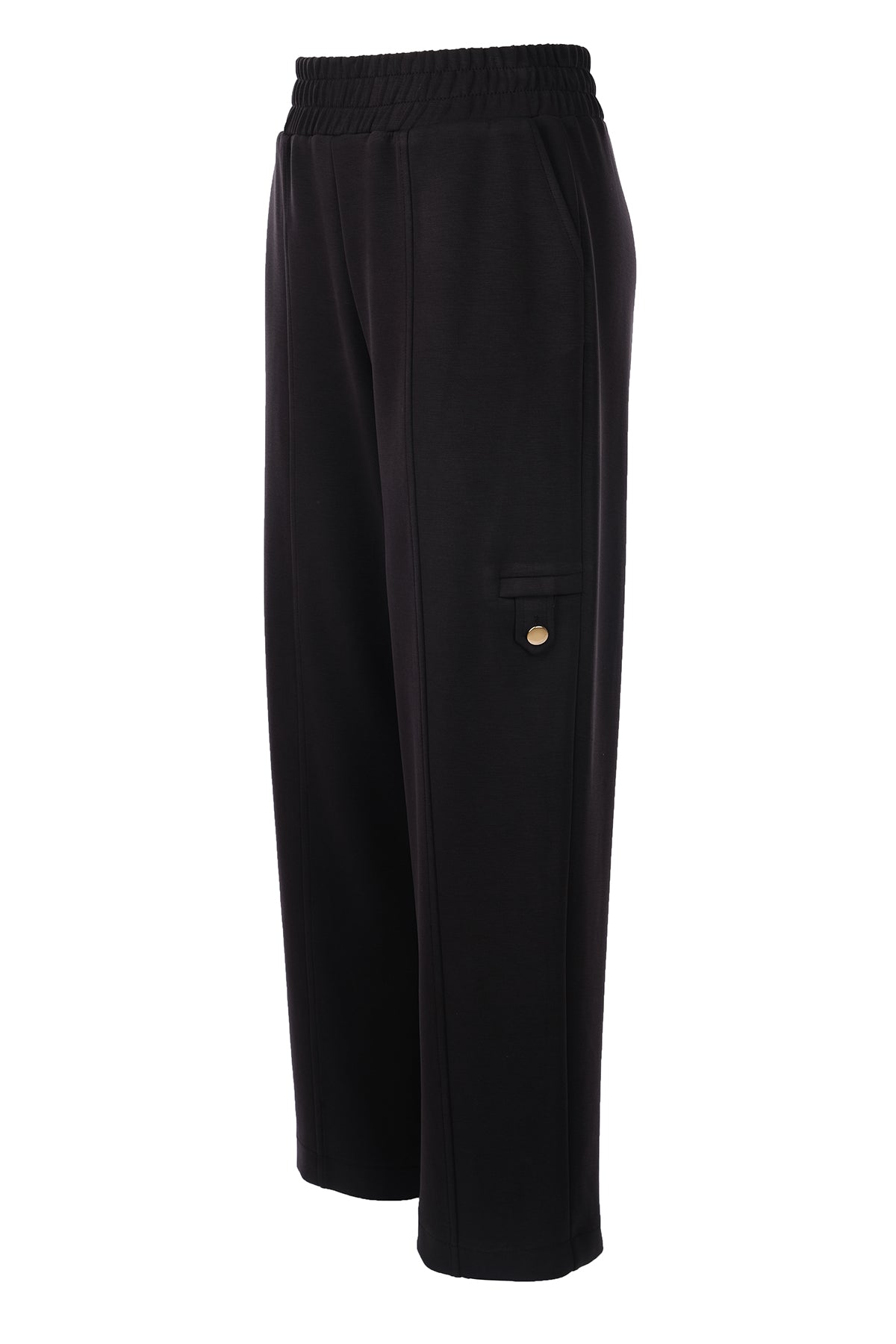 Düğme Detaylı Bol Paça Pantolon On