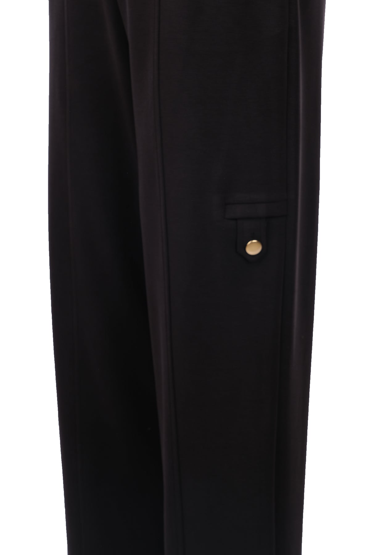 Düğme Detaylı Bol Paça Pantolon On