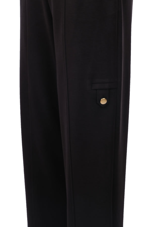 Düğme Detaylı Bol Paça Pantolon On