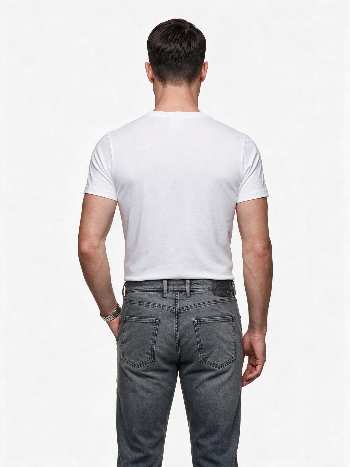 Ecer Erkek Normal Kesim Jean Kot Pantolon Düğmeli Fermuarlı Cepli