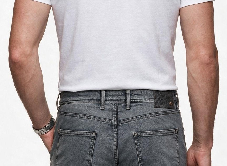 Ecer Erkek Normal Kesim Jean Kot Pantolon Düğmeli Fermuarlı Cepli