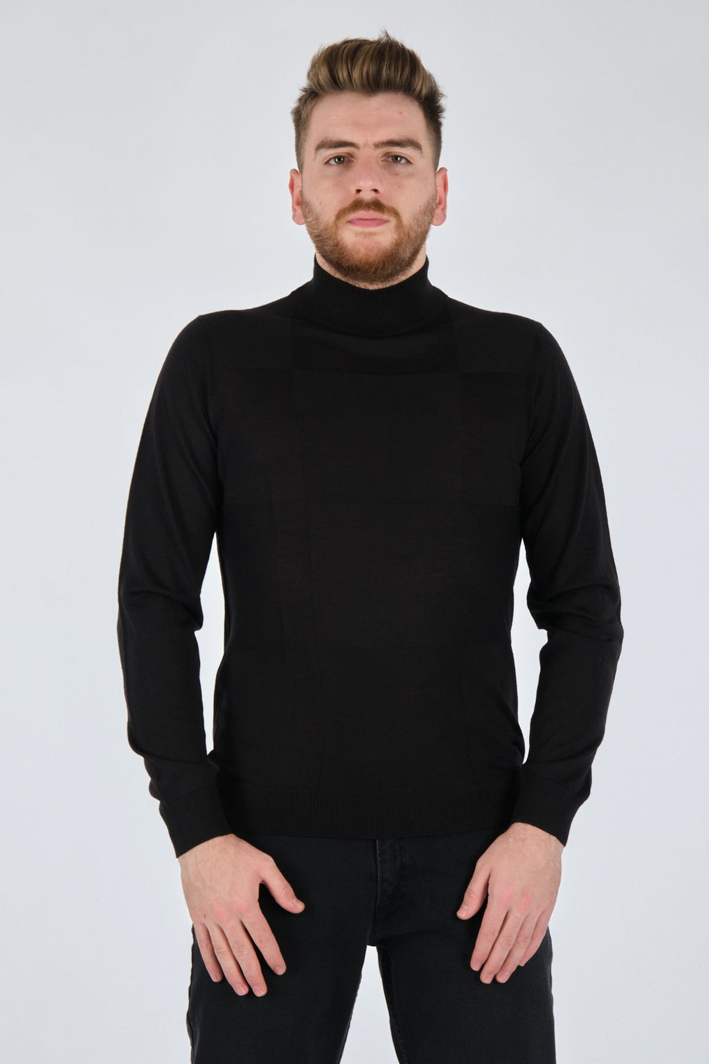 Ecer Minimalist Kaşmir Triko - Erkek Uzun Kol Yüksek Yaka