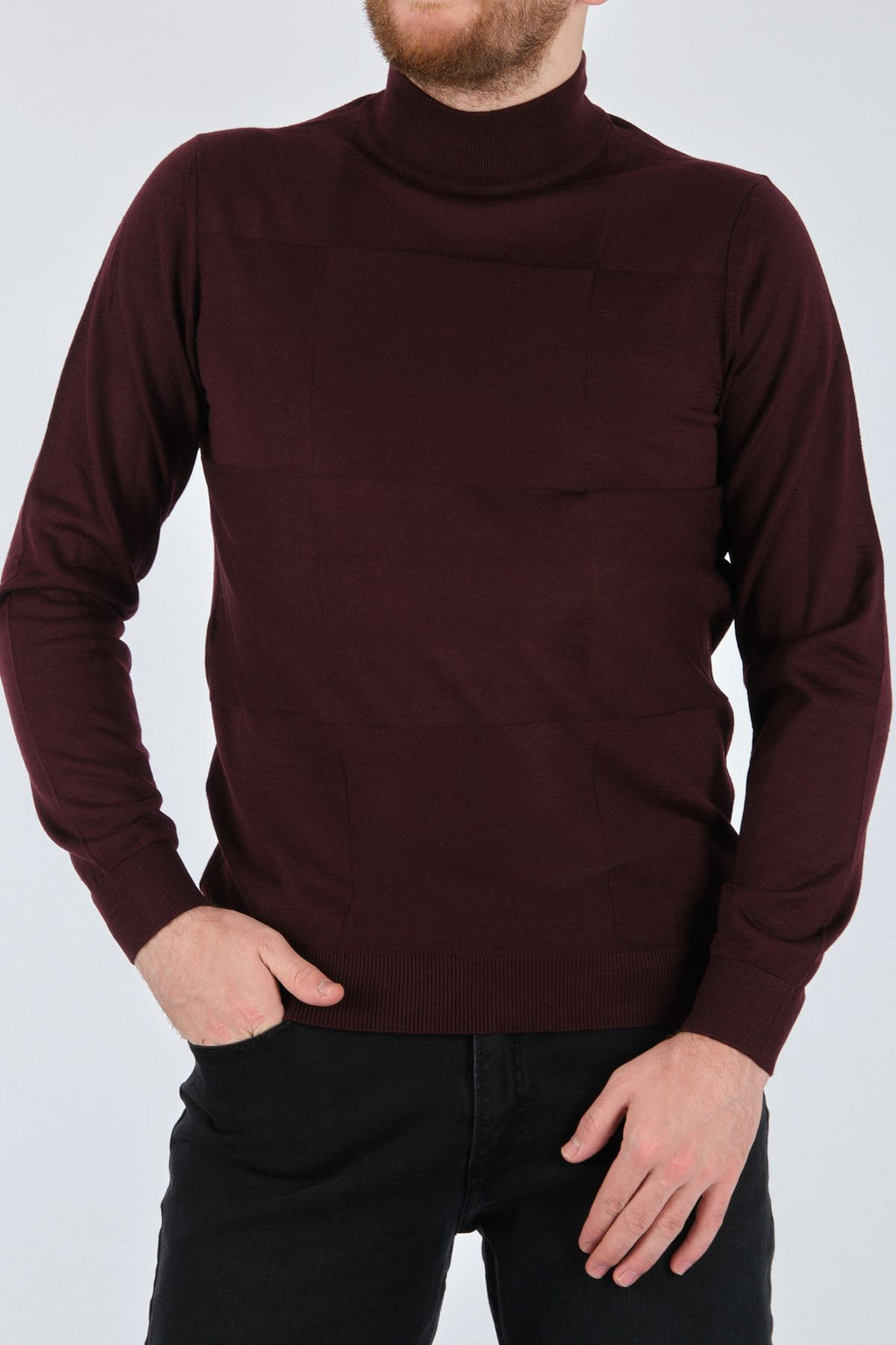 Ecer Minimalist Kaşmir Triko - Erkek Uzun Kol Yüksek Yaka