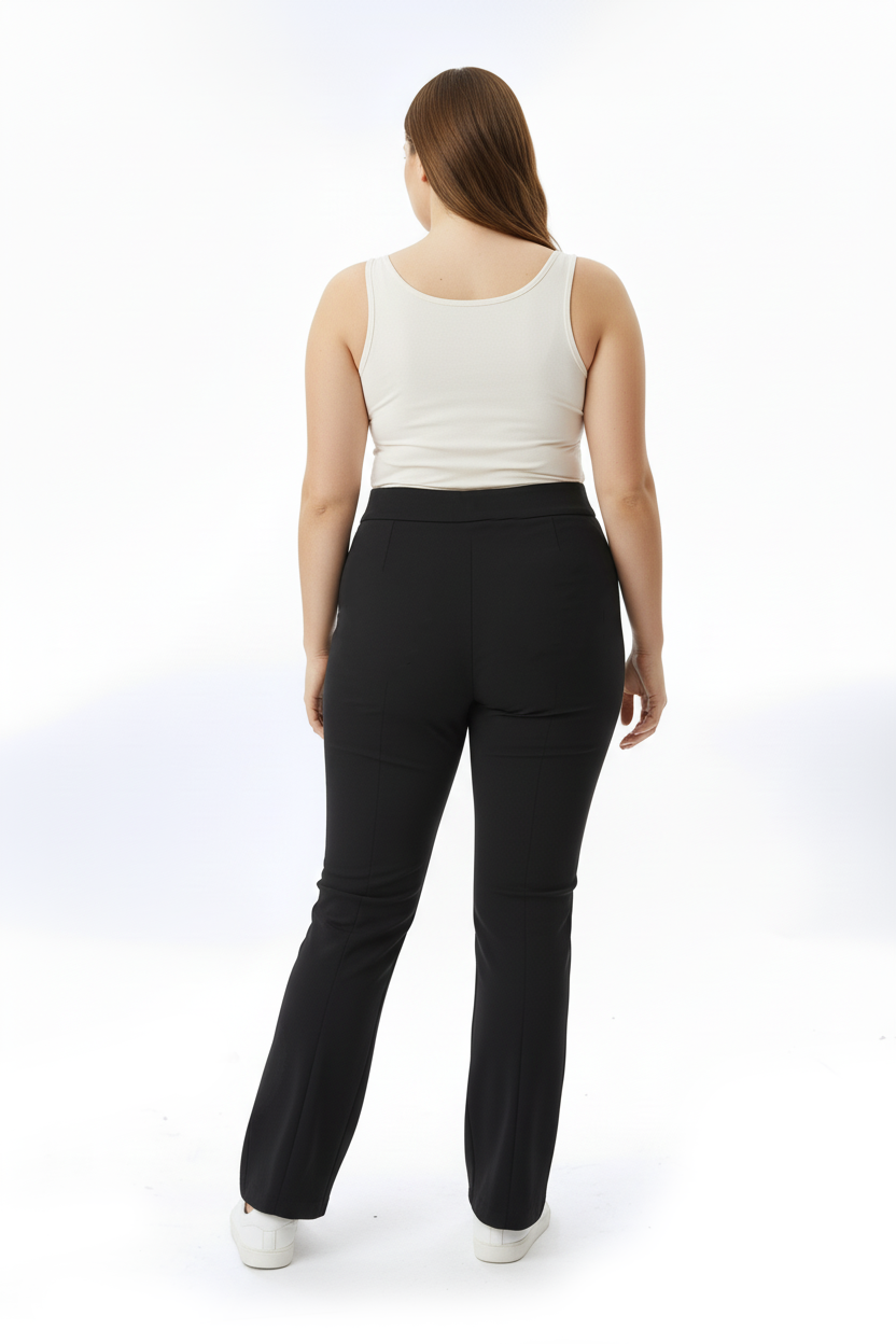 Ekol BB Kadın Normal Bel Düz Paça Dokuma Polyester Pantolon Ön Dikişli 26KEKL01107