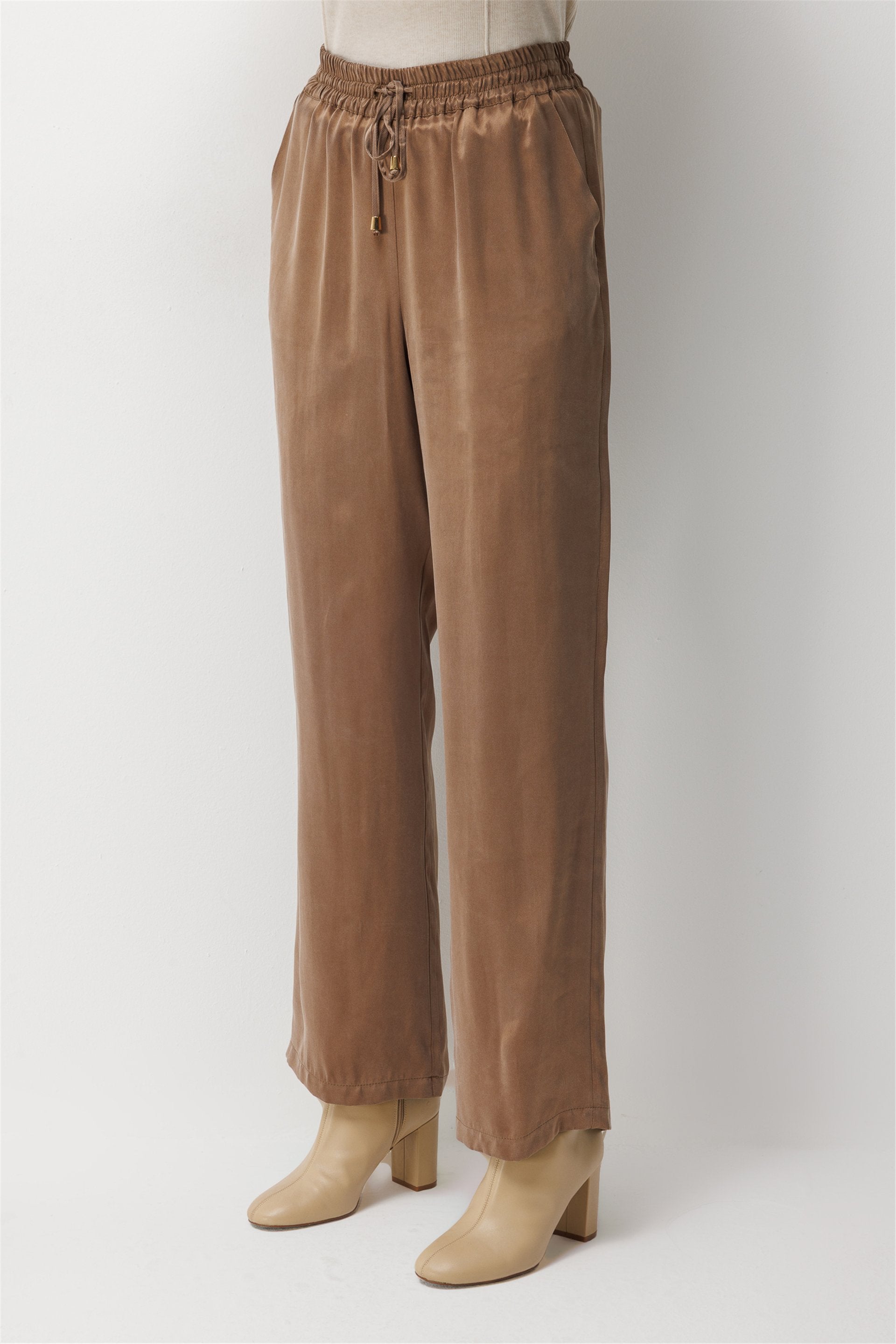 Ekol Beli Lastikli Bol Paça Pantolon