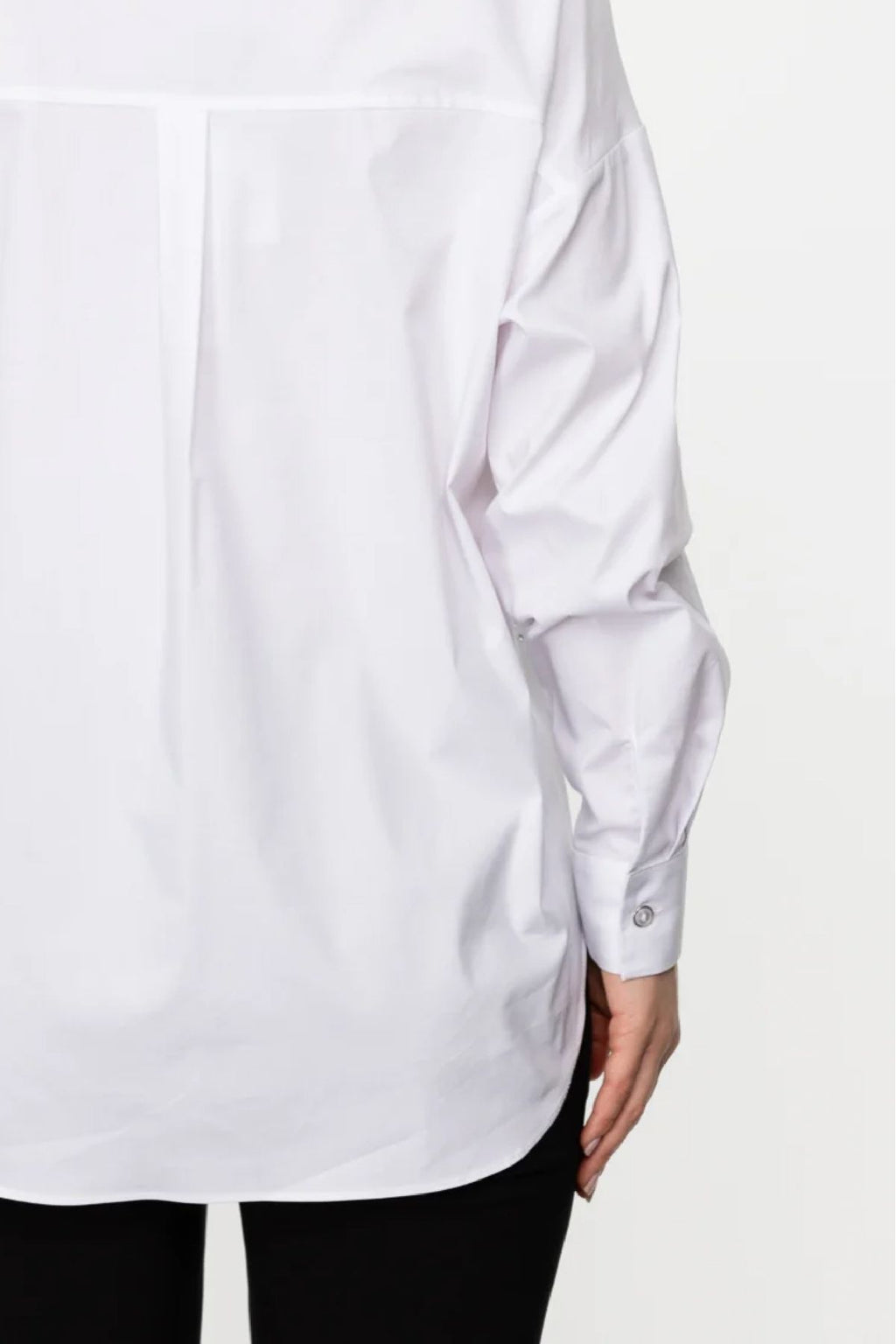 Ekol Oversize Gömlek Yaka Uzun Kollu Minimalist Kadın Bluz - Günlük & Şık