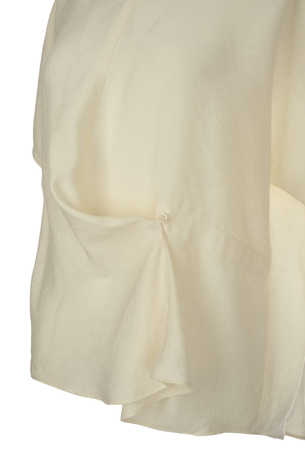 Ekol Oversize Kısa Kol V Yaka Saten Bluz - Minimalist Tarz Translation missing: tr.content.product_image_secondary