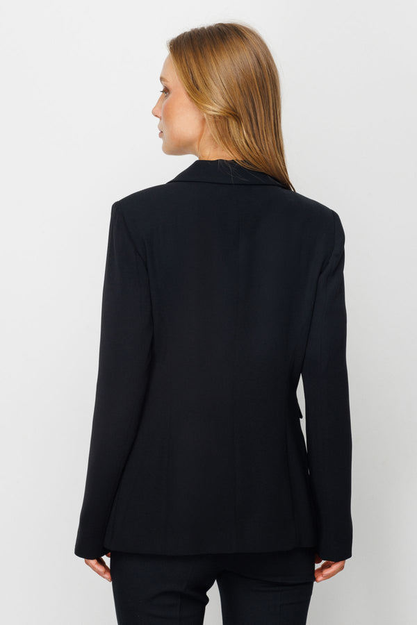 Ekol Minimalist Çift Sıralı Kadın Blazer Ceket - Regular Fit - İş Günlük