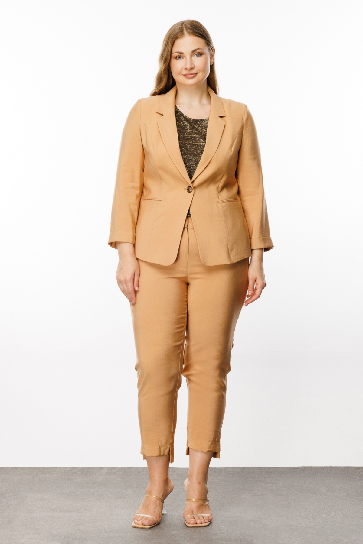 Ekol Kadın Oversize 3/4 Kol Minimalist Ceket