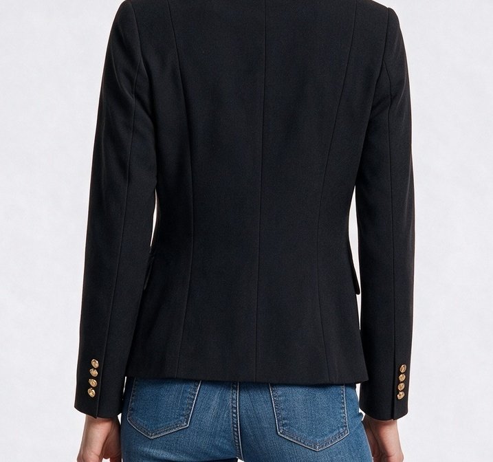 Ekol Kadın Çentikli Yaka Tek Düğmeli Blazer Ceket