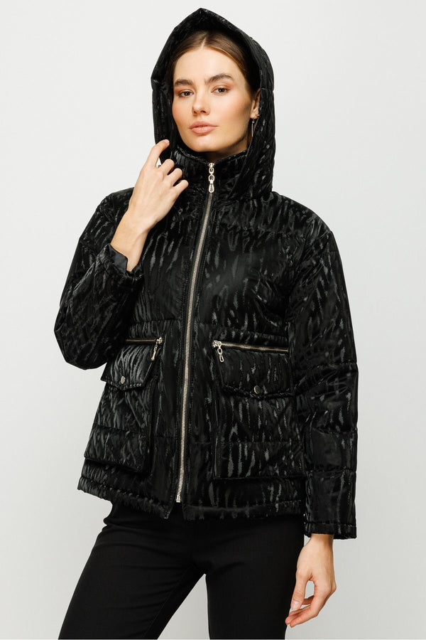 Ekol Oversize Kapüşonlu Minimalist Kadın Kışlık Mont