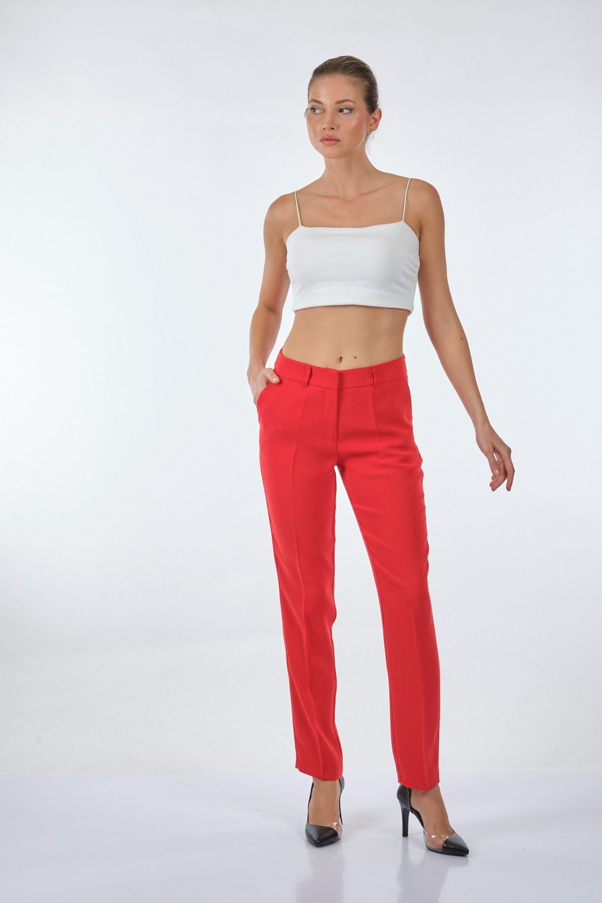 Ekol Kadın Minimalist Regular Fit Pantolon - Günlük & İş
