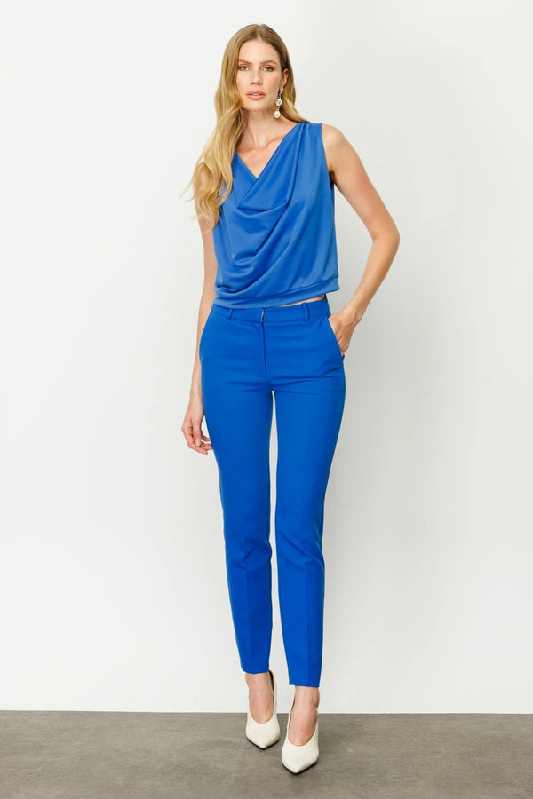 Ekol Minimalist Kadın Pantolon - Midi Boy, Regular Fit, Günlük Kullanım