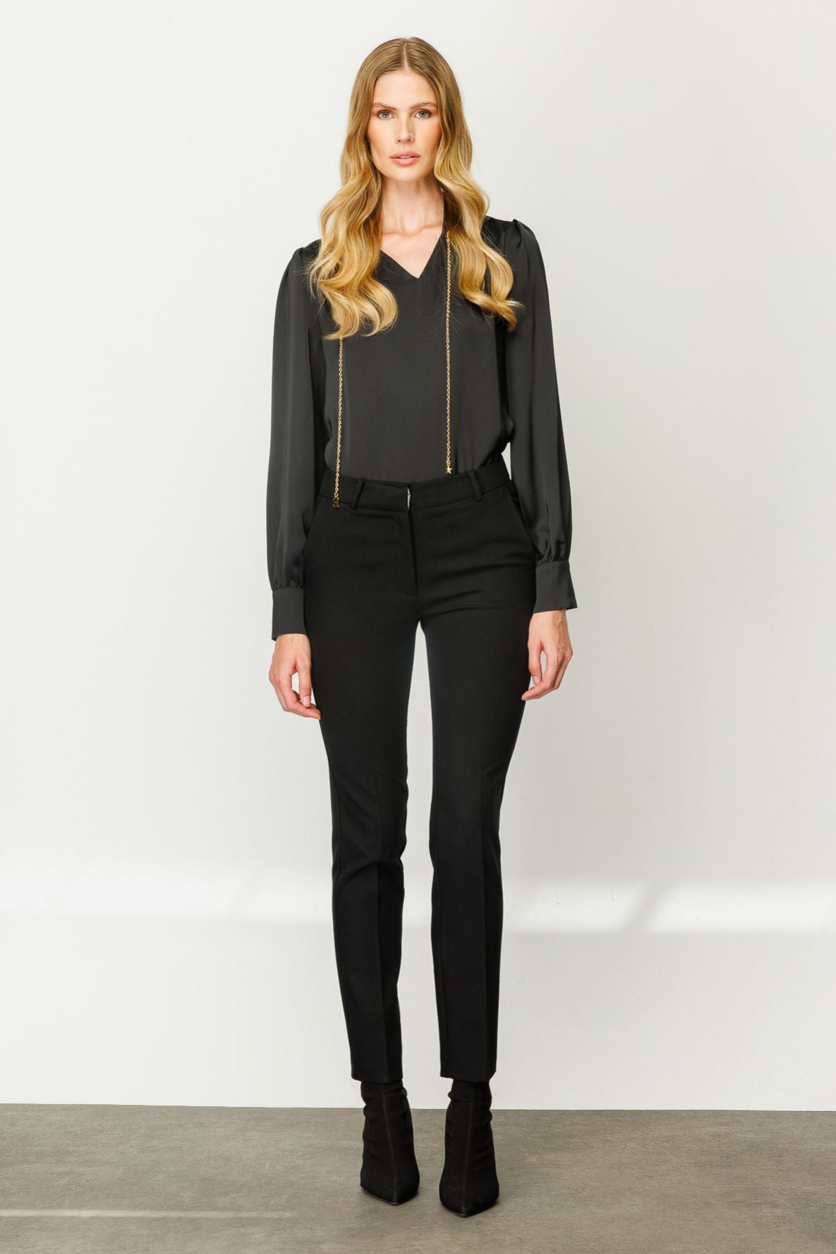 Ekol Minimalist Kadın Pantolon - Midi Boy, Regular Fit, Günlük Kullanım