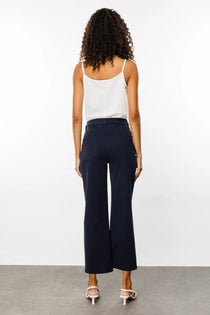 Ekol Minimalist Crop Kadın Pantolon - Yüksek Bel - Rahat Kesim