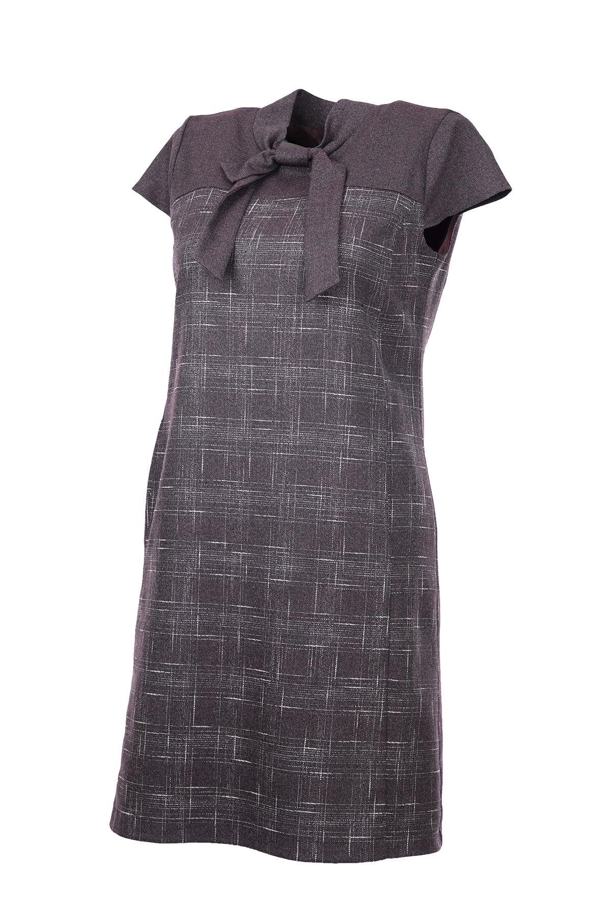 Ekol Kısa Kol Midi Günlük Elbise - Minimalist Vintage Ana görsel