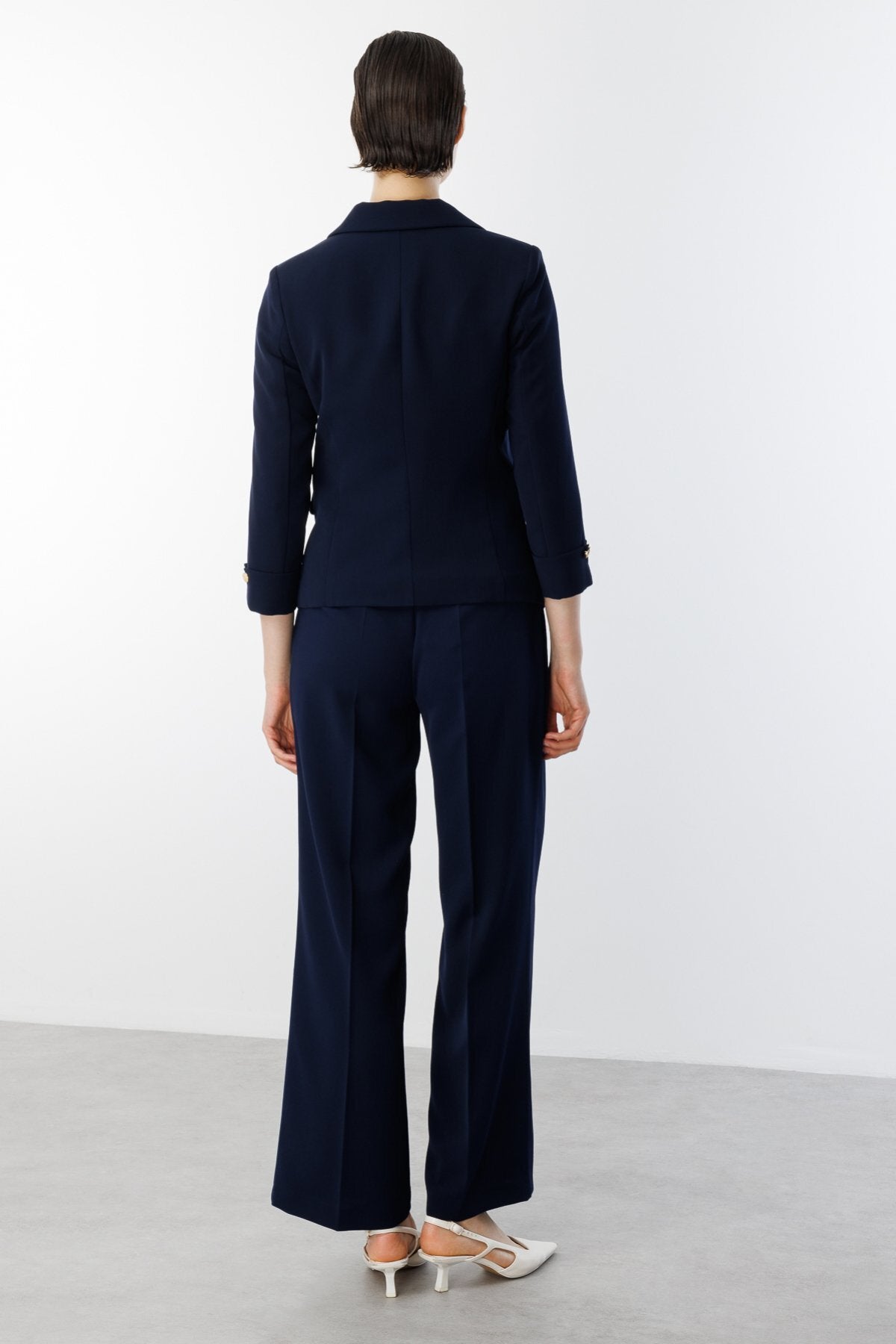 Ekol Minimalist 3/4 Kol Kadın Blazer Ceket - Günlük & Ofis Şıklığı Translation missing: tr.content.product_image_secondary